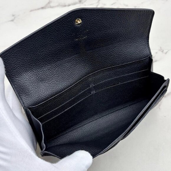 Louis Vuitton Monogram Empreinte Curieuse Sarah Wallet Black Leather - Picture 12 of 16